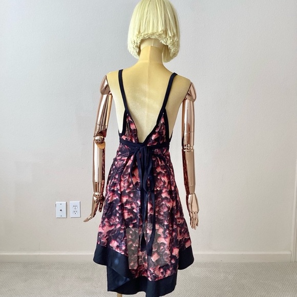 Proenza Scouler Watermelon Pink Plunge V Neck Mini Dress SZ XS/S - Picture 3 of 6